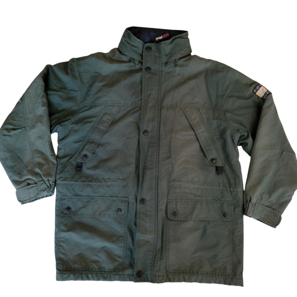 90's VTG Tommy Hilfiger Men's Hunter Green Coat Sz.M